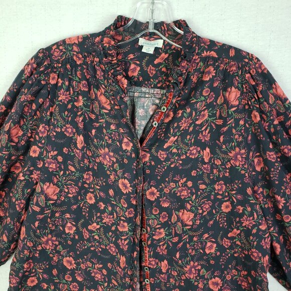 Sundance Floral Blouse in Black and Red - Picture 3 of 12